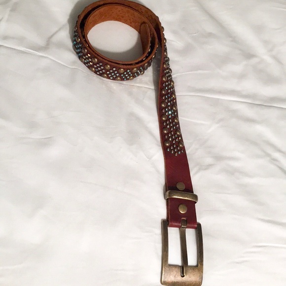 Jeweled Leather Belt - Picture 1 of 3